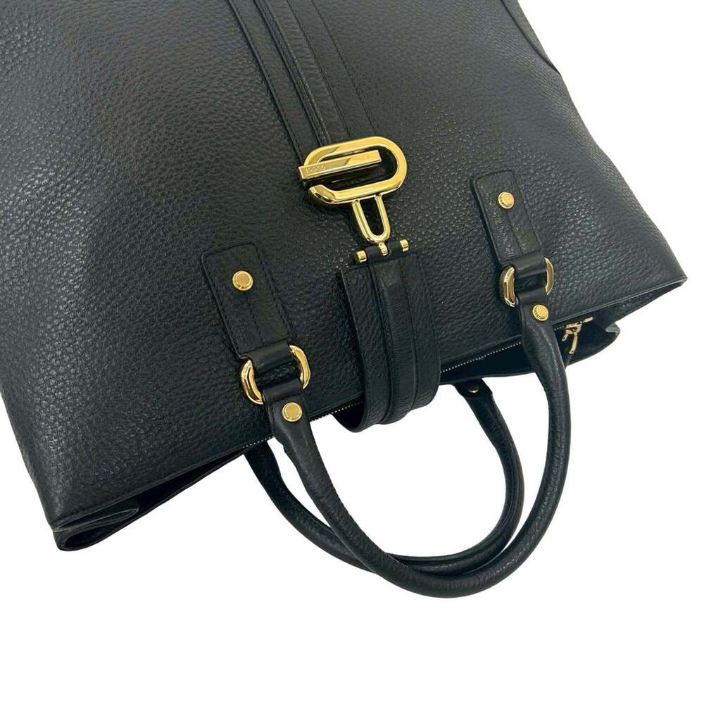 GUCCI Authentic Black Leather Tote Bag - Picture 4 of 10